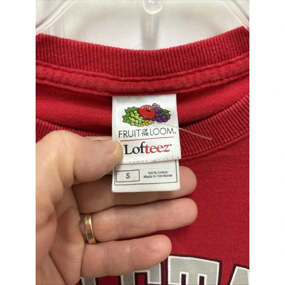 Fruit Of The Loom Vintage Ohio State‎ Long Sleeve T Shirt Red Mens Small